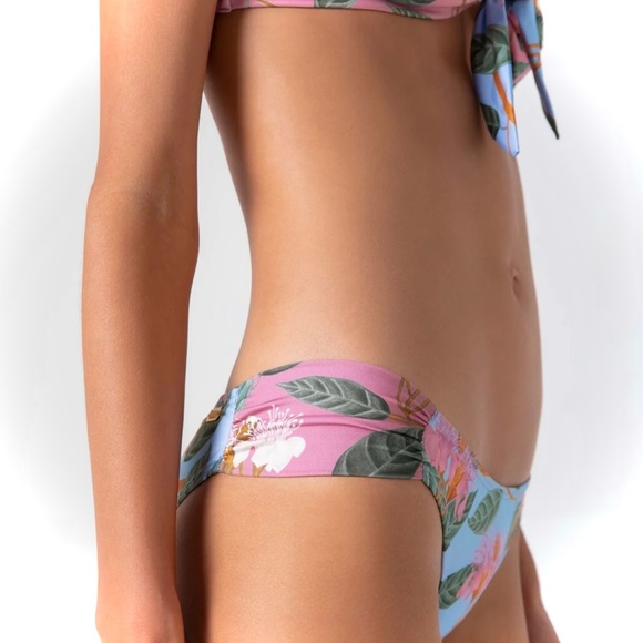 PALMACEA | S | LOTO 22 American Colibria Tangerine Lilac Swim Bikini Bottoms NWT - Picture 1 of 13
